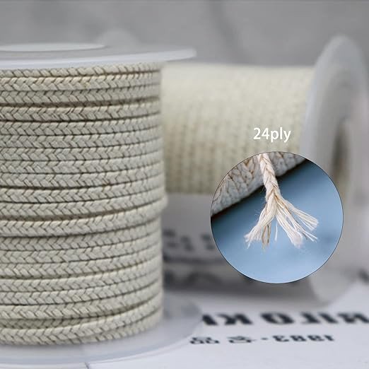 رول صنع الشموع بخيط كثيف ومستمر بدون دخان عالي الجودة (لفة واحدة)