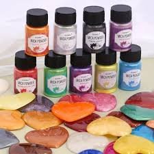 ألوان بودر  ميكا بيرل وبيرليسسينت و لؤلؤي  20 مل /10 جرام ألوان مناسب لصبغ وتعبئة قالب السيليكون