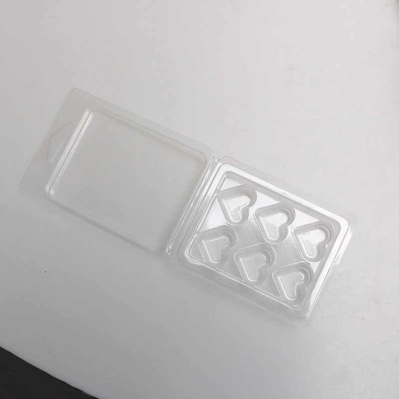 12 قالب شمع بلاستيك شفاف على شكل قلب. قوالب شمع خالية من النسالة لصنع شمع الفواحات