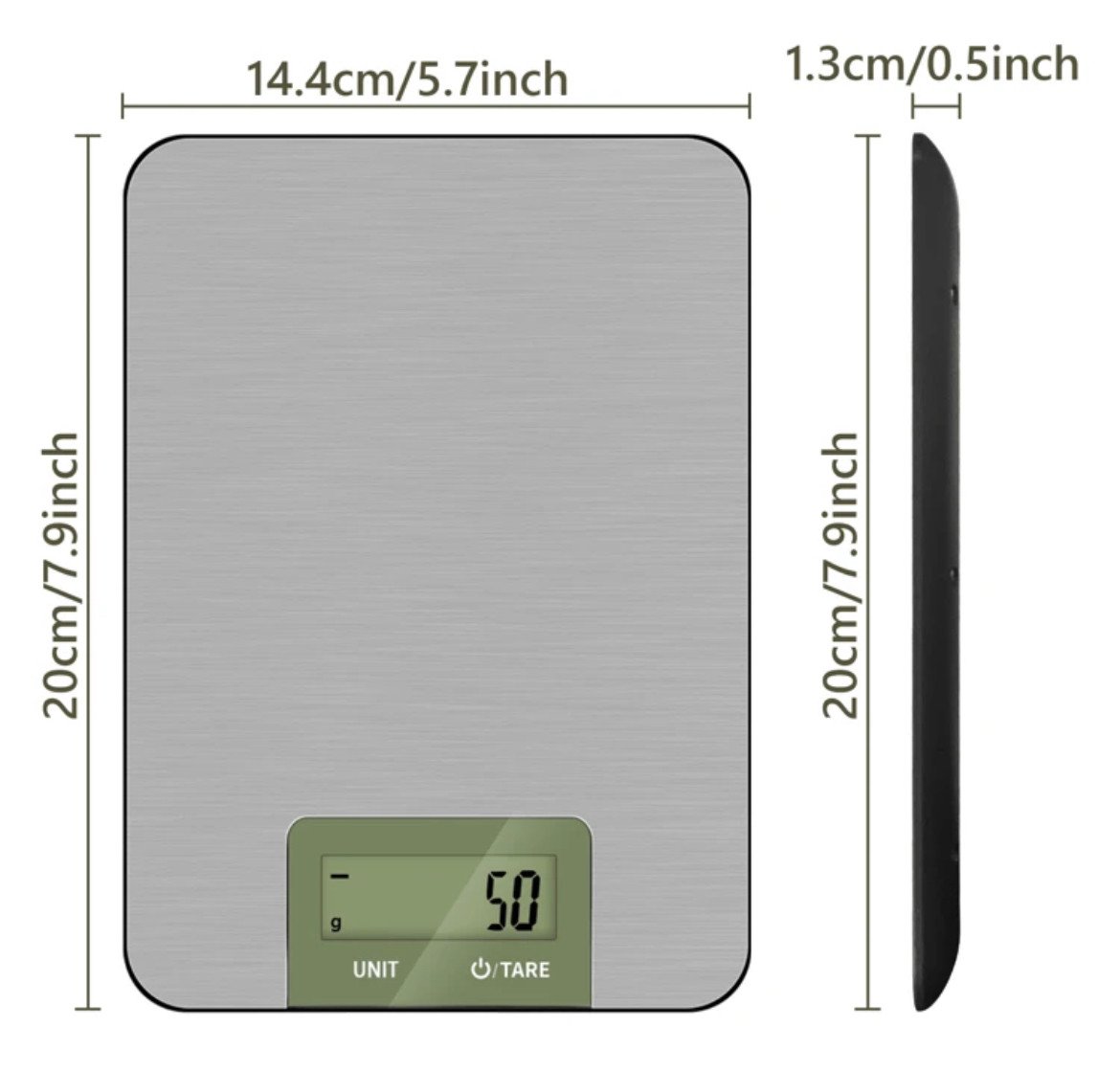 ميزان1قطعةرقمي، للخبز والطهي وتحضير الوجبات، شاشة LCD، يعمل بالبطارية (بدون بطارية)