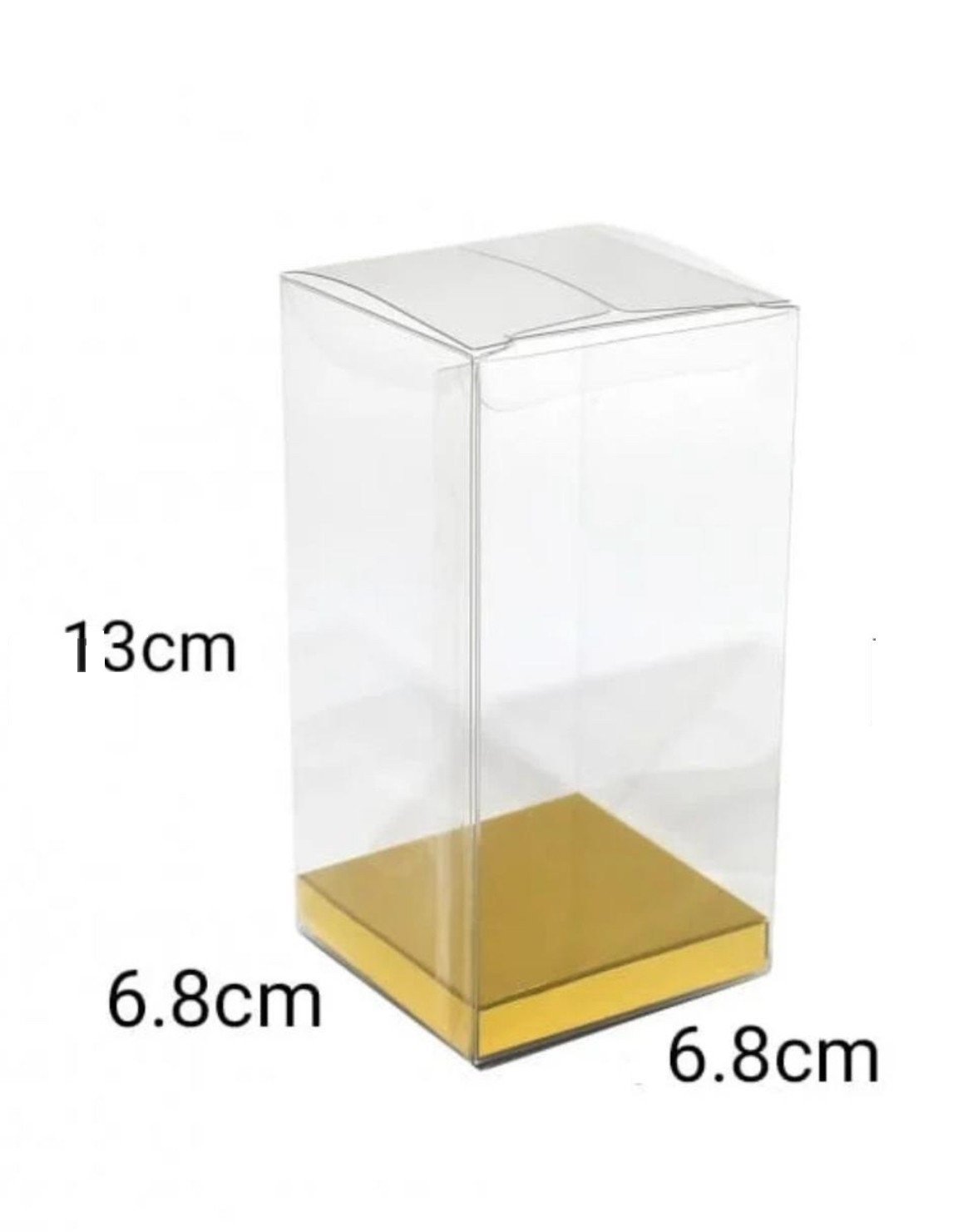 علب توزيعات شفاف ( 12 قطع ) مقاس 6.8سم *6.8سم ارتفاع 13 سم