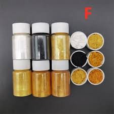 10 جرام 6 ألوان/F/مجموعة مسحوق الميكا المعدني الطبيعي مسحوق اللؤلؤ الفلوري راتنجات الايبوكسي صبغ اللؤلؤ الصباغ كرات الاستحمام الفوارة/الطلاء/الصابون/طلاء الأظافر DIY الحرف الصباغ