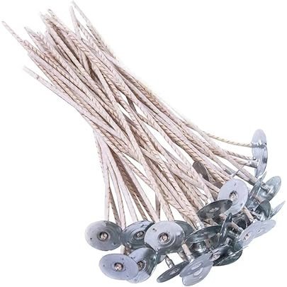 50 قطعة فتيل قطن بني نوع ممتاز لصناعة الشموع